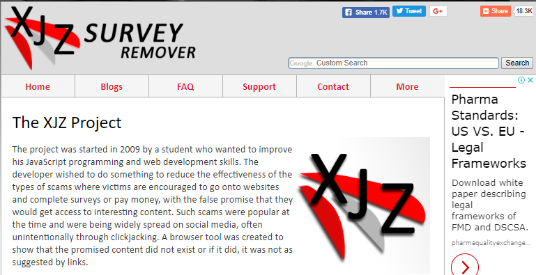 xjz survey remover extension